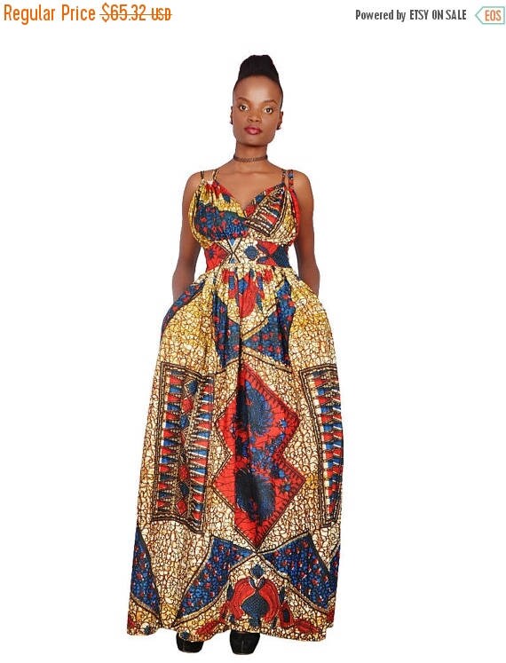 Items similar to Leya Maxi Dress | Ankara Maxi Dress| African Prints ...
