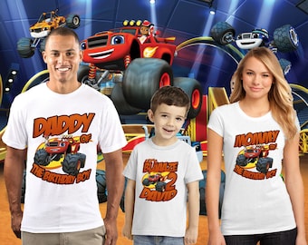 Blaze and the Monster Machines Birthday Shirt, Blaze Custom Shirt, Personalized Blaze, Blaze family shirts, Birthday t-shirts
