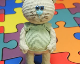 Pattern "CAT", amigurumi crochet cat, crochet pattern, pattern crochet cat, pdf pattern
