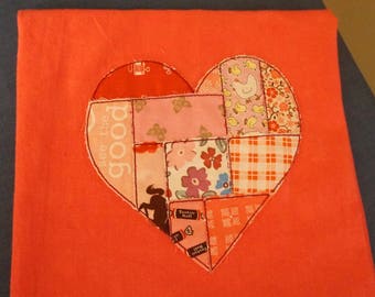 Heart Patches Flour Sack Towel