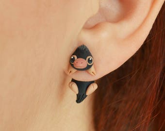 Niffler earring, Select 1 earring or a pair (2 in ''quantity'') inspired in Fantastic beasts and where to find them (Harry Potter)