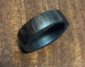 African Blackwood Textured Grain Solid Wood Ring
