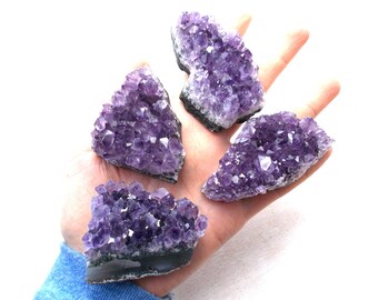 Amethyst Geode, Amethyst Crystal Geodes, Purple Amethyst Crystal Cluster, Rough Amethyst Crystals - GS