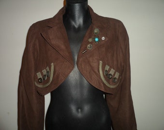 Vintage 80's Velour Look Short Jacket