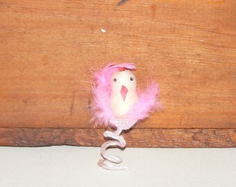 Vintage Spun Cotton Chick with Chenille stem