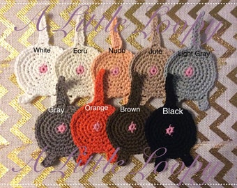 Cat butt coasters set of 4