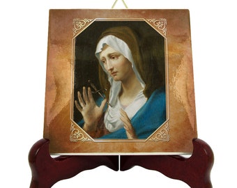 Mater Dolorosa - catholic icon on tile - Virgin Mary icons - Our Lady of Sorrows - catholic gifts - holy art - religious icons