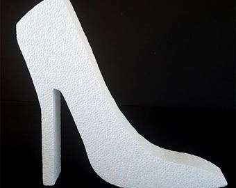 Styrofoam High Heel Shoe Cut Out,centerpiece,shopping,shoes,heels,styrofoam shapes,shoe cut outs,styrofoam,stiletto heel cut out