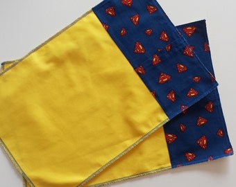 Set two Superman-themed place mats