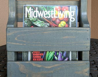 Rustic Magazine Rack made from Reclaimed and Repurposed Pallet Wood