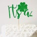 St. Patrick's day gender reveal/ Laddie or Lassie Cake topper/ little shamrock