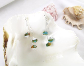 Free Shipping - Colours of Nature Sterling Silver Earrings