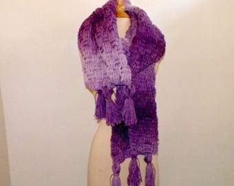 Purple Scarf Super Blanket Giant Wrap Shawl Stole Oversized Extra Long Winter Chunky Cowl Womens