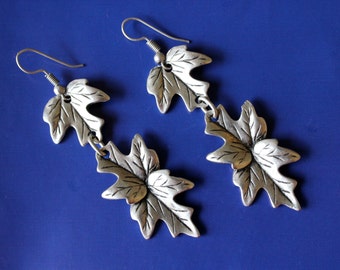 Leaf Earrings, Ethnic Earrings, Boho Earrings, Bohemian Earrings, Leaves Earrings, Antique Silver Earrings, Tribal Earrings, Kuchi Earrings