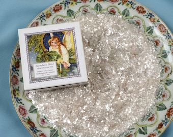 Mica Flakes Glitter 'Blümchen's Blend' - Crystalline Mica Flake & Crystal Clear Extra-Fine German Glass Glitter Mix, 2 oz. net wt.