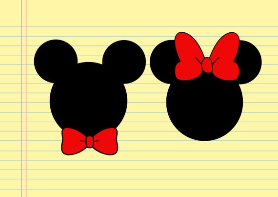 Download Mickey Minnie Mouse SVG ears head vector clipart PNG JPG