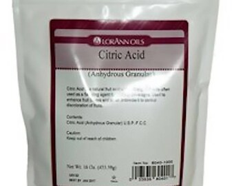 Citric Acid- Anhydrous Granular- 16 Ounce- LorAnn