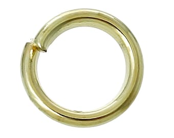 30 rings 4 mm round Golden.