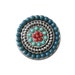 Blue, Turquoise and Red Beaded Snap Charm Fits 18-20mm Ginger Snaps, Noosa, Magnolia & Vine, Others