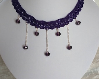 Purple Choker necklace