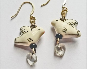 Flying Birdie Earrings