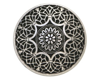 3 Safi 7/8 inch ( 23 mm ) Metal Buttons Silver Color