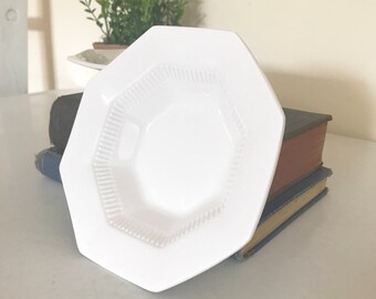 Vintage White Ironstone Bowls / Set of 10 Small Ironstone Bowls