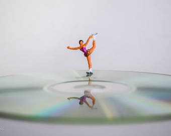 DIGITAL DOWNLOAD,miniature people,skater,ice skater,sport photography,ice skating,figurine,digital art,instant prints,collectible art,photo