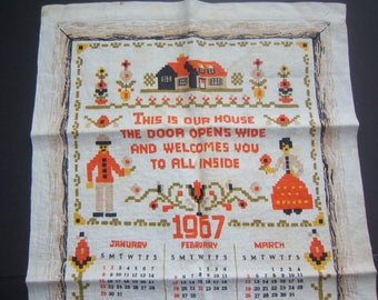 1967 Calendar Towel