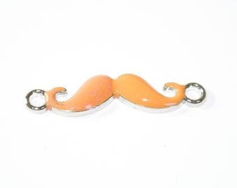 Spacer orange mustache enamel and metal