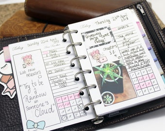Printed Pocket Daily Inserts, Pocket Inserts, Pocket Daily, Pocket Rings, Filofax refill, Rings inserts, Pocket Planner, Minamilist Planner