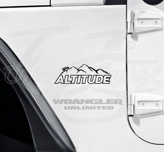 Jeep Wrangler Altitude Custom Fender Jeep Decal 1 Pair