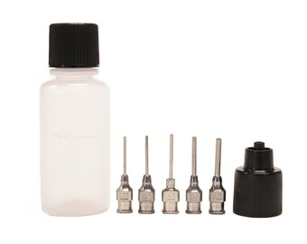 Beachcombers HENNA Jagua Ink Tattoo Paste Paint Glue Gel Precision Ceramics APPLICATOR Bottle Soft Squeeze Bottle 5 Metal SS Tips