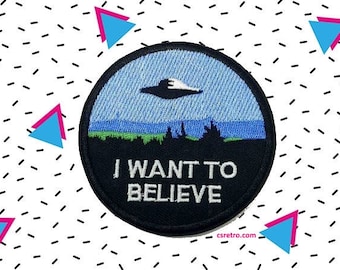 X-Files I Want To believe retro 90s iron on patch applique
