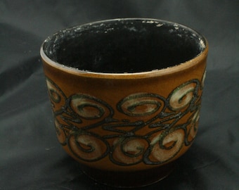 east german pottery planter by Strehla