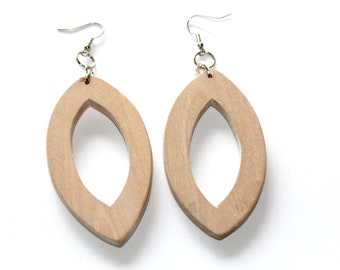 3 Pairs of Wood Earrings, Unfinished Wood Earrings, Wood Jewelry, Ecofriendly Jewelry, Craft Supply