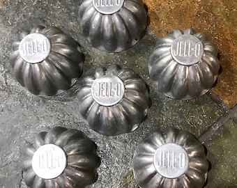 Vintage JELL-O Advertising Individual Serving Molds. Set of 6.