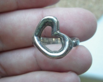 Sterling Open Heart Sterling ring