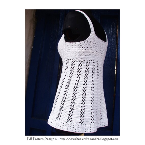 The White Lace Top Crochet Pattern Instant Download