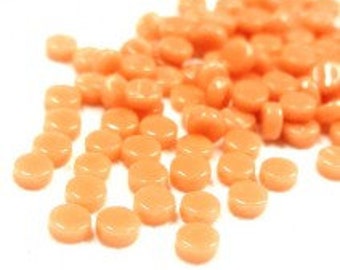 8mm Round Mosaic Tiles - Peach Gloss - 25g