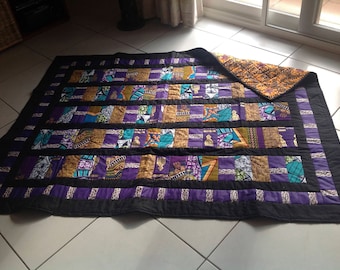 African Print Quilt 'Ashanti Kings'