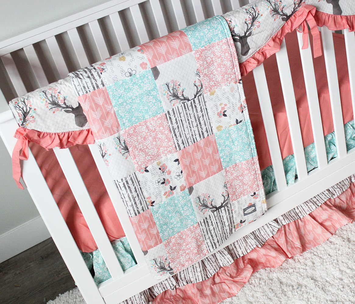 Fawn Crib Bedding Woodlands Fawn Girl Baby Bedding Baby