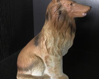 Vintage Collie Dog figurine bisque