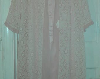 Vintage 60s Peignoir Nightdress Robe Set