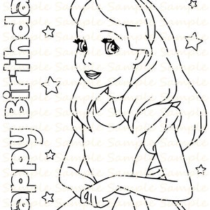 Alice coloring sheet  Etsy