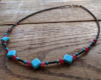 Black Multi Gemstone necklace