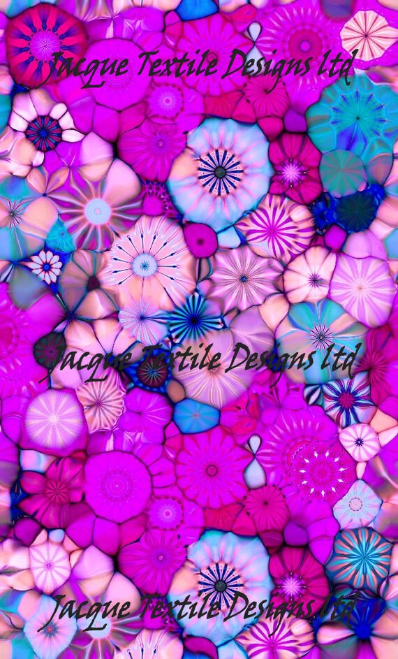 Pink Purple Blue Handmade Velvet Upholstery Fabric Kaleidoscope Shimmer Fiber Art Fabric