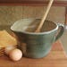 Mixing Bowl - Small/Medium Batter Bowl - Fruit Bowl - Dark Blue with Spout and Handle