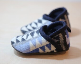 Baby Shoes Made From Pendleton® Wool - Moccasins - Baby Booties - Toddler Shoes - Wool Slippers