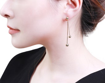 Teardrop Earrings, Gold Earrings, Dangle Earrings, Drop Earrings, Statement Earrings, Nickel Free Earrings, Gold Plated, Evening Earrings